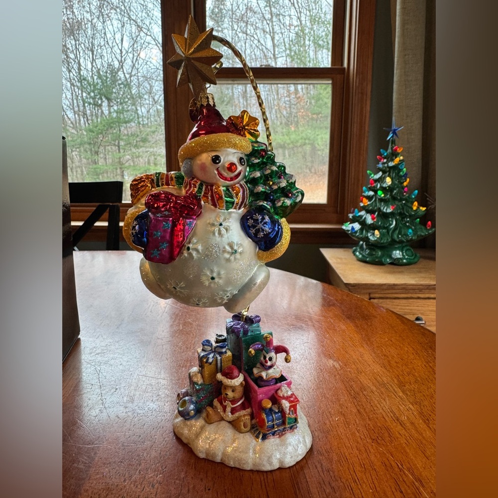 Chubby Cheer Delight Christopher Radko Ornament, Hook, and Stand